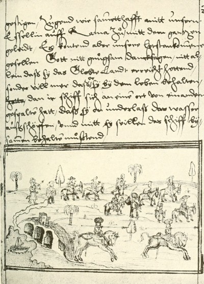 PILGRIMS LEAVING JAFFA FOR JERUSALEM, 1581